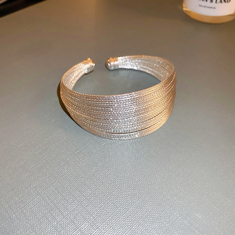 Wholesale Real Gold Electroplated Multi-layer Open Bracelet