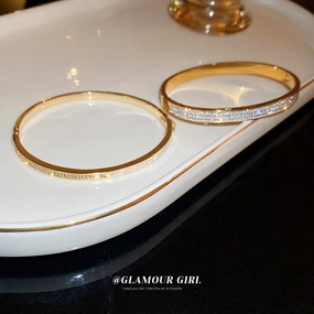 Wholesale Real Gold Electroplated Zircon Buckle Bracelet