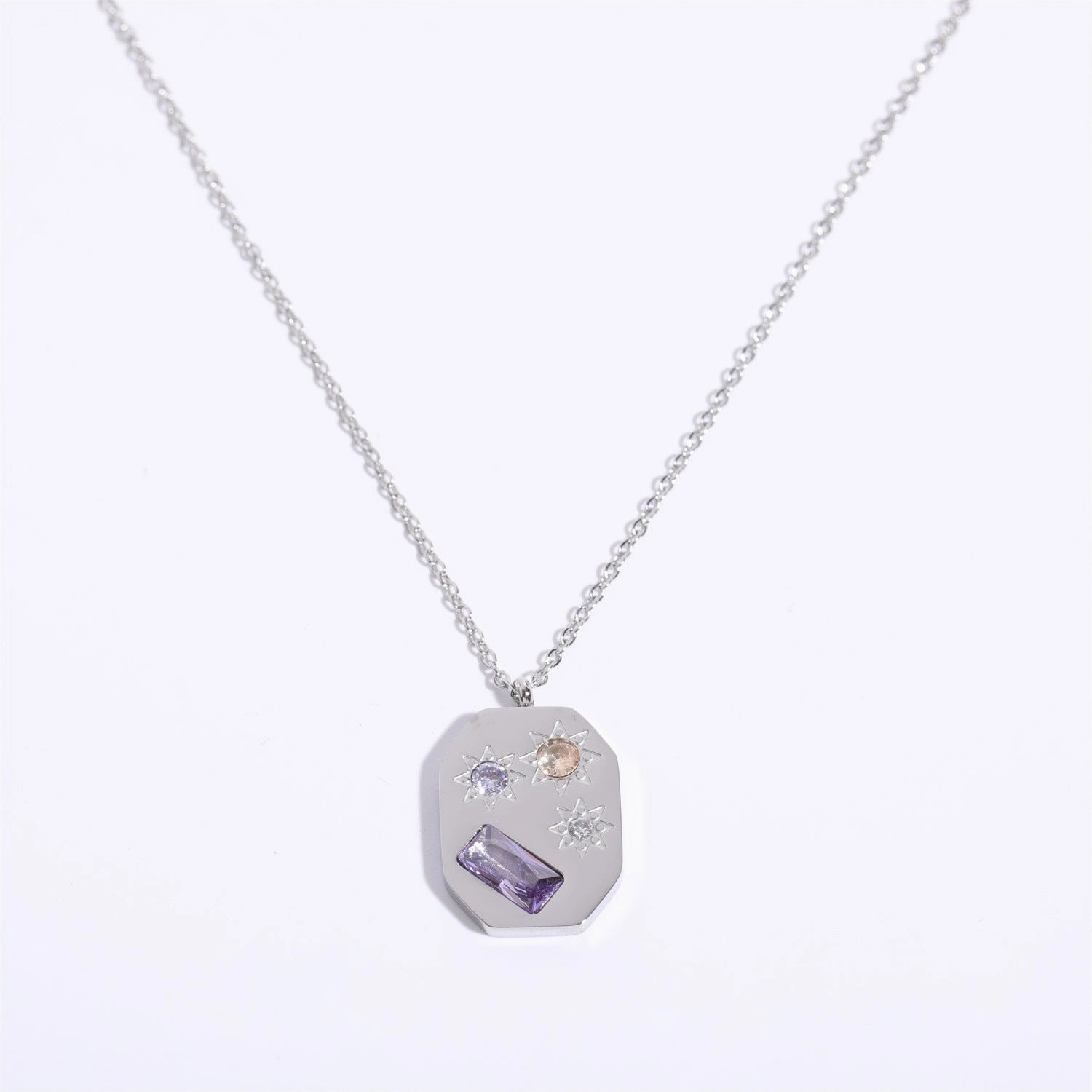 Wholesale real gold U-shaped diamond lucky symbols