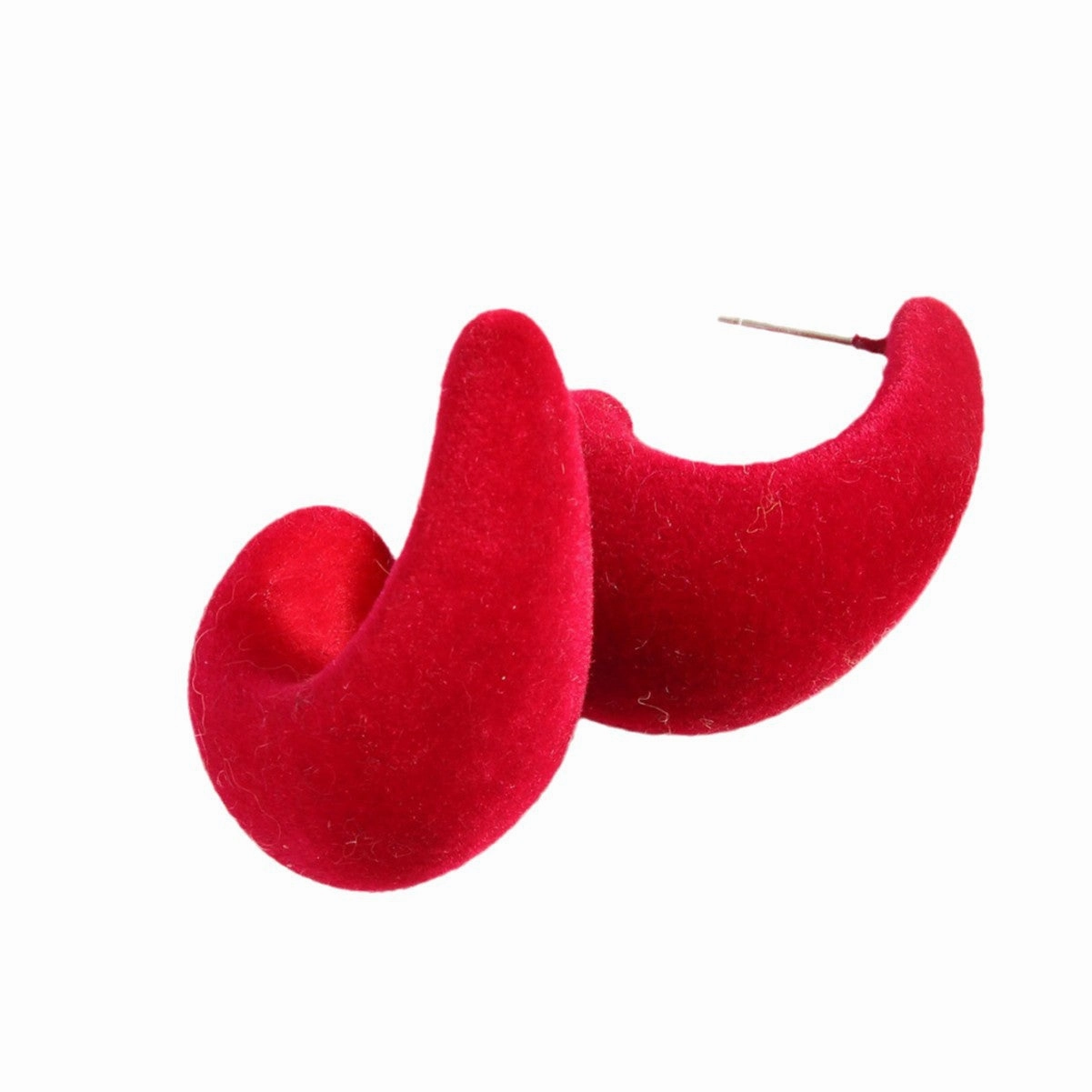 Wholesale Red Flocking Love Drop Earrings European and American Simple Design Valentine's Day Gift Earrings for Women