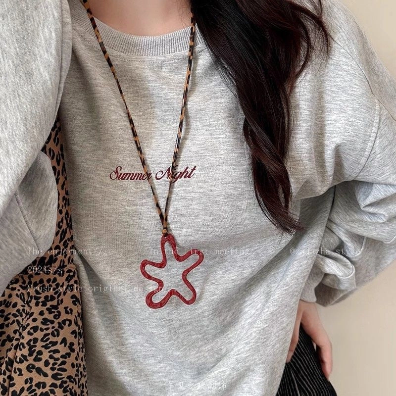 Wholesale Red M bean balloon dog pendant necklace
