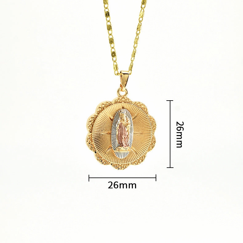 Wholesale Religious Copper Micro Inlaid Zircon Personalized Fashion Necklaces