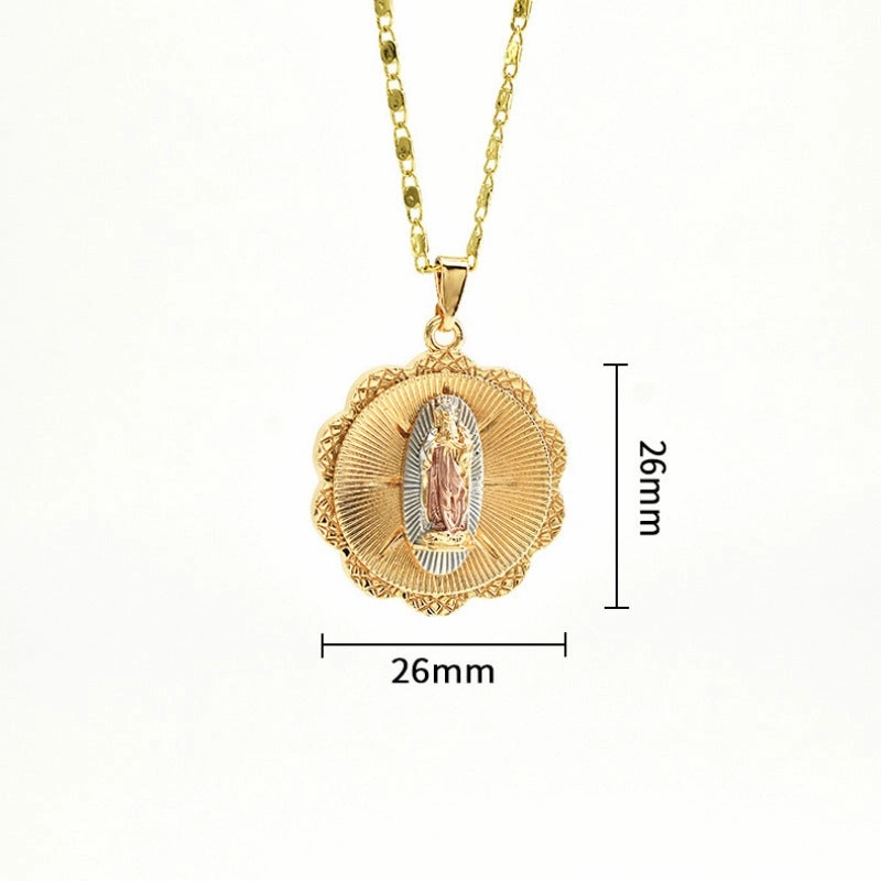 Wholesale Religious Copper Micro Inlaid Zircon Personalized Fashion Necklaces