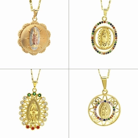 Wholesale Religious Copper Micro Inlaid Zircon Personalized Fashion Necklaces
