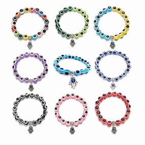 Wholesale Resin Ball Devil's Eye Bead Bracelet
