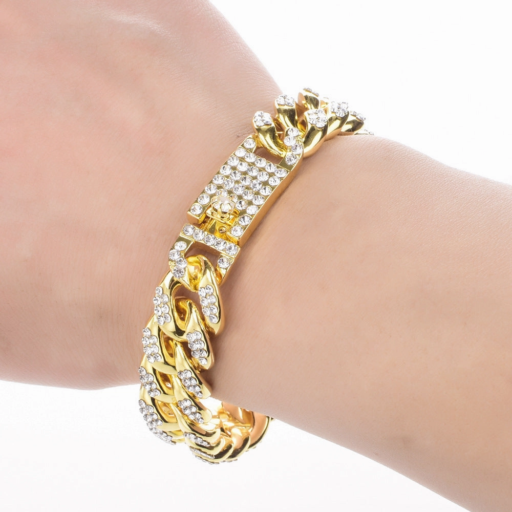 Wholesale Resin Encrusted Diamond Bracelets for Men
