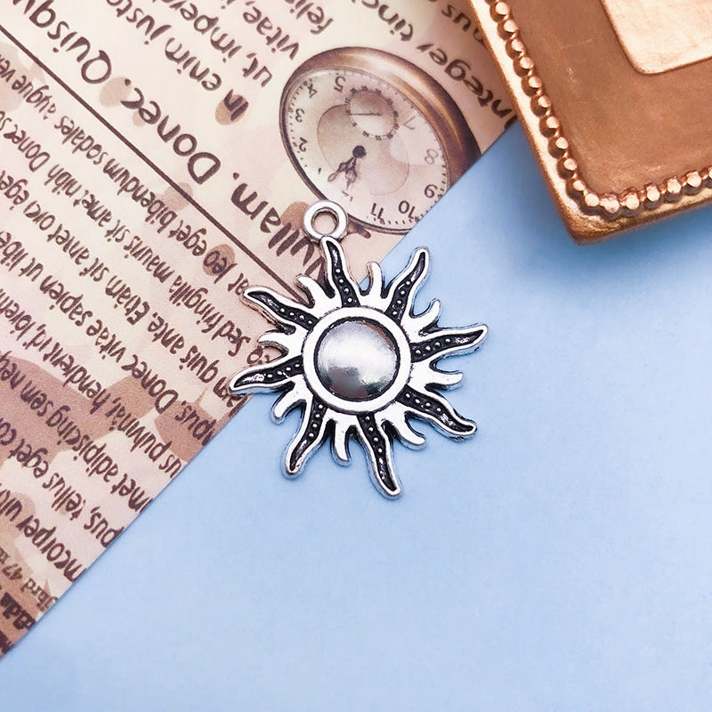 Wholesale Retro Alloy Star Moon Hollow Handmade Necklace Bracelet Pendant