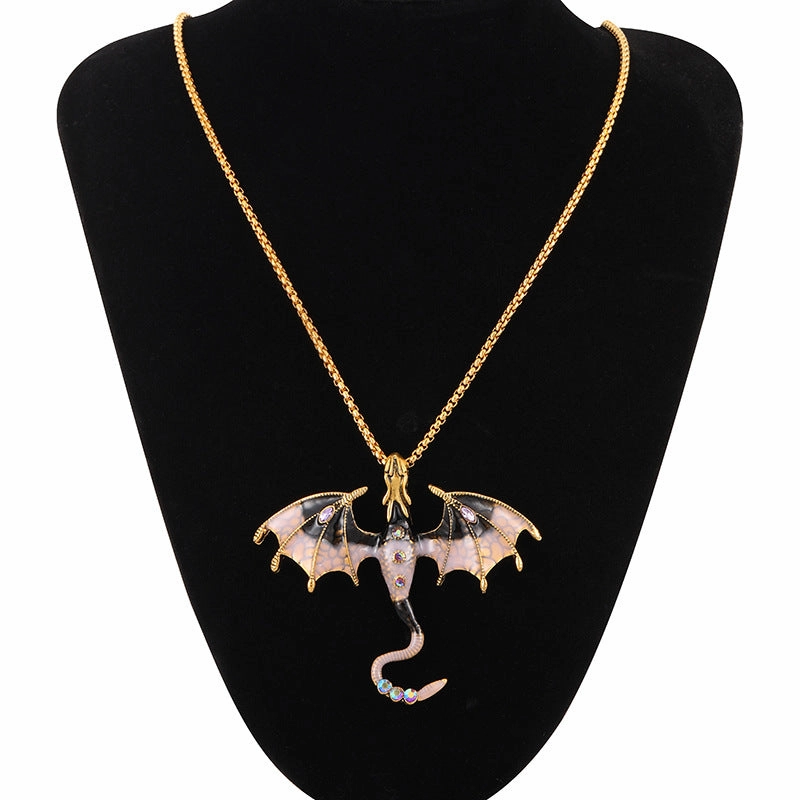 Wholesale  Retro Cartoon Pendant Diamond Necklace