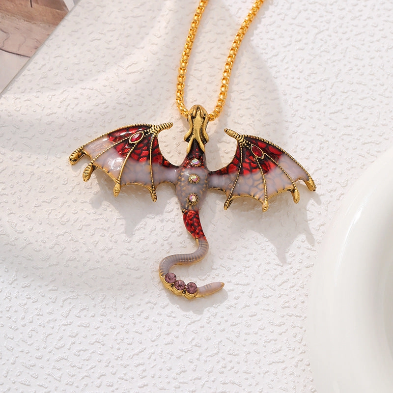 Wholesale  Retro Cartoon Pendant Diamond Necklace
