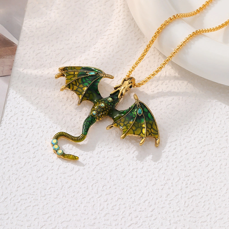 Wholesale  Retro Cartoon Pendant Diamond Necklace