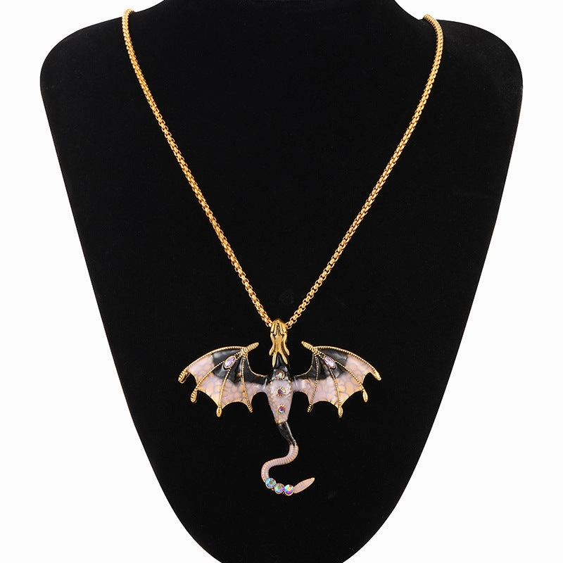 Wholesale  Retro Cartoon Pendant Diamond Necklace