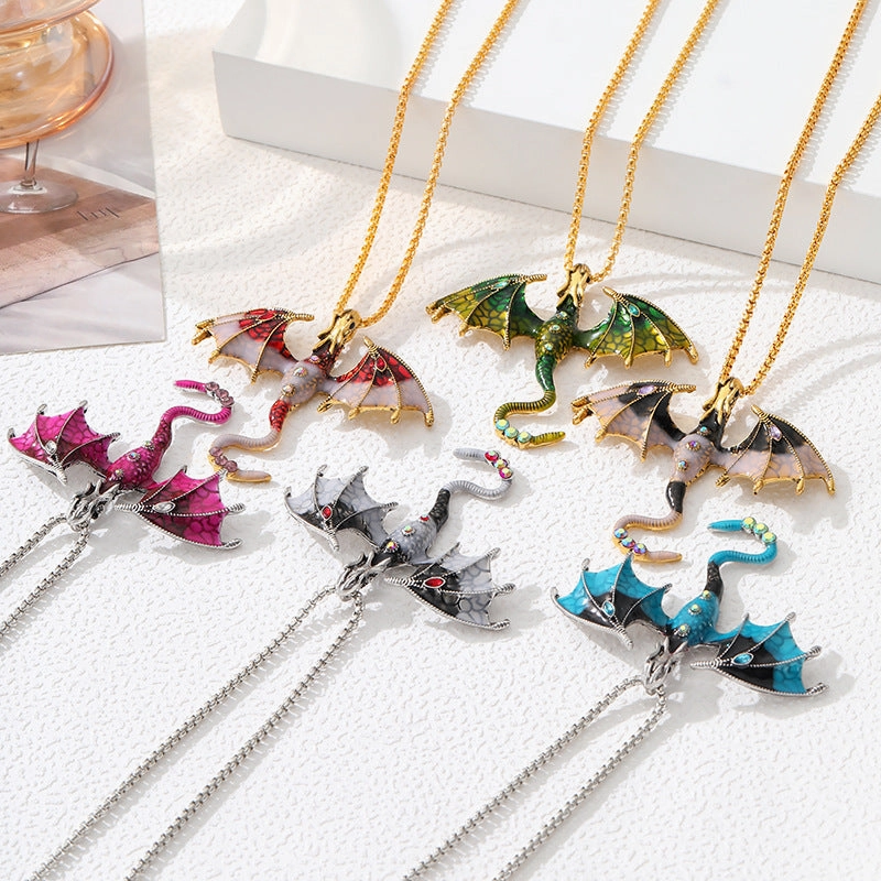 Wholesale  Retro Cartoon Pendant Diamond Necklace