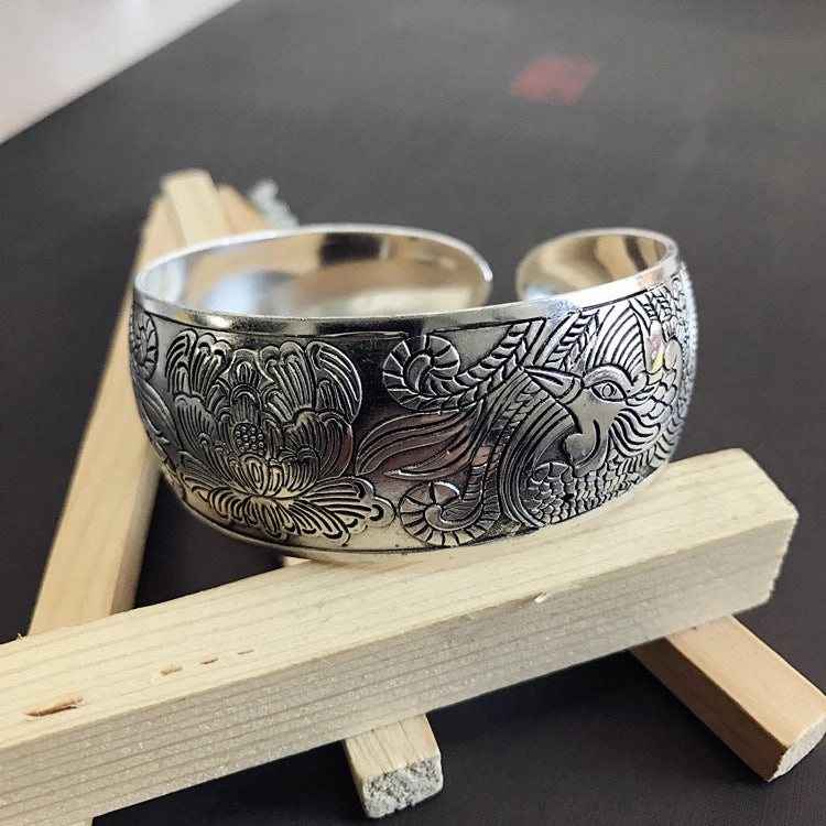 Wholesale Retro Ethnic Style Silver Bracelet