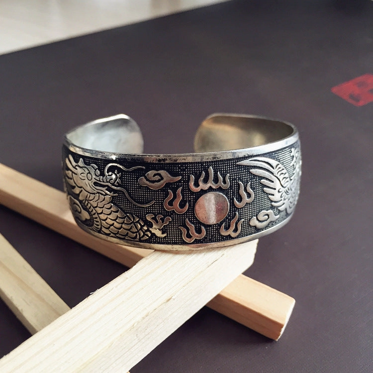 Wholesale Retro Ethnic Style Silver Bracelet