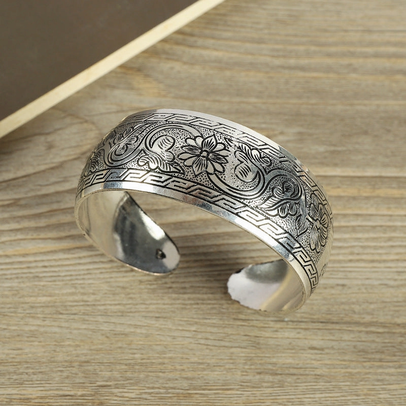 Wholesale Retro Ethnic Style Silver Bracelet