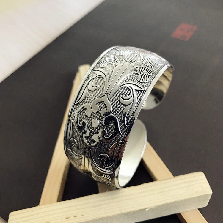Wholesale Retro Ethnic Style Silver Bracelet