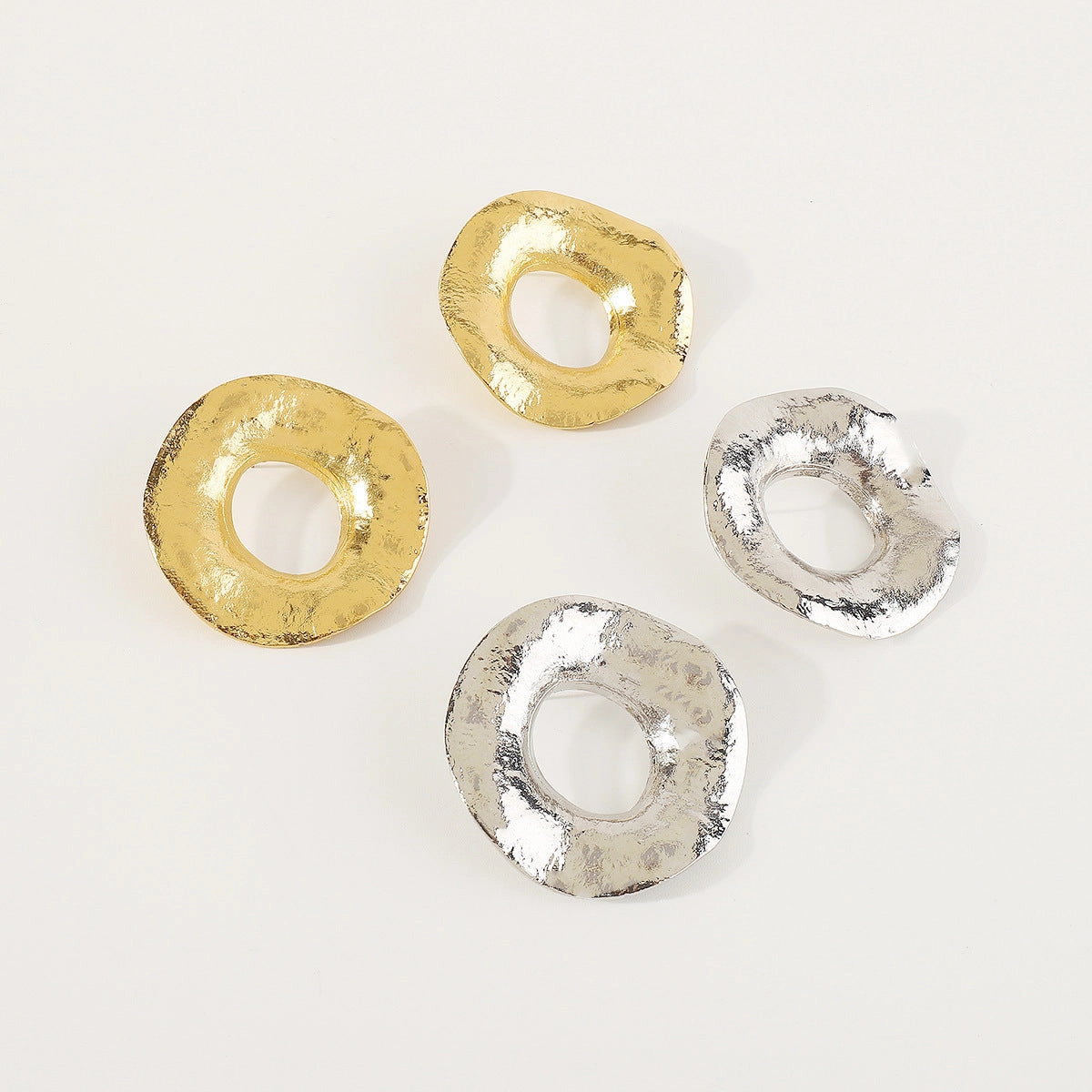 Wholesale Retro Exaggerated Irregular Geometric Large Circle Earrings