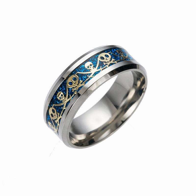 Wholesale Retro Exaggerated Pirate Captain Ring for Men and Women