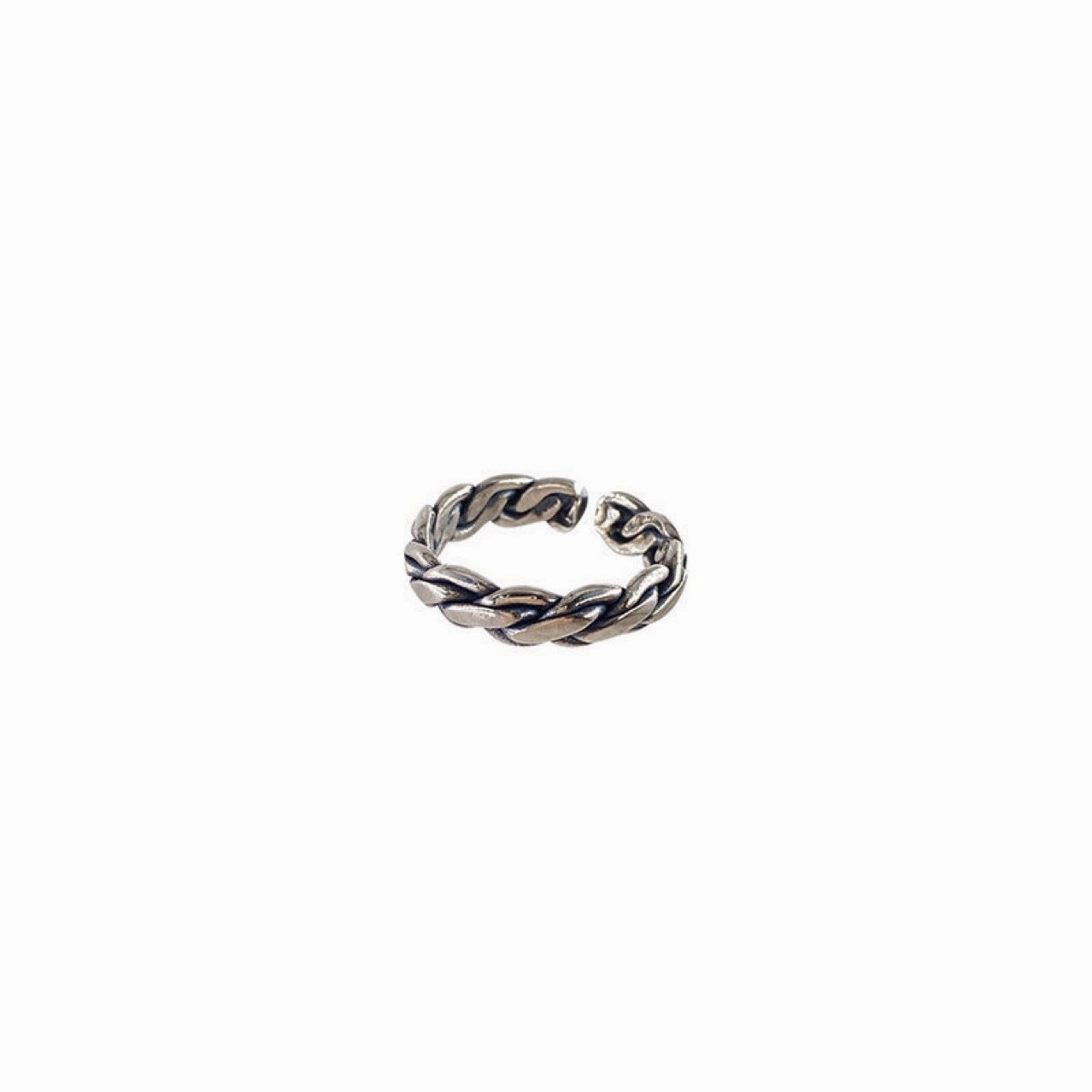 Wholesale Retro fashion oval geometric twist open ring
