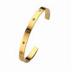 Wholesale Retro Fashion Zircon Gold Titanium Steel Bracelet