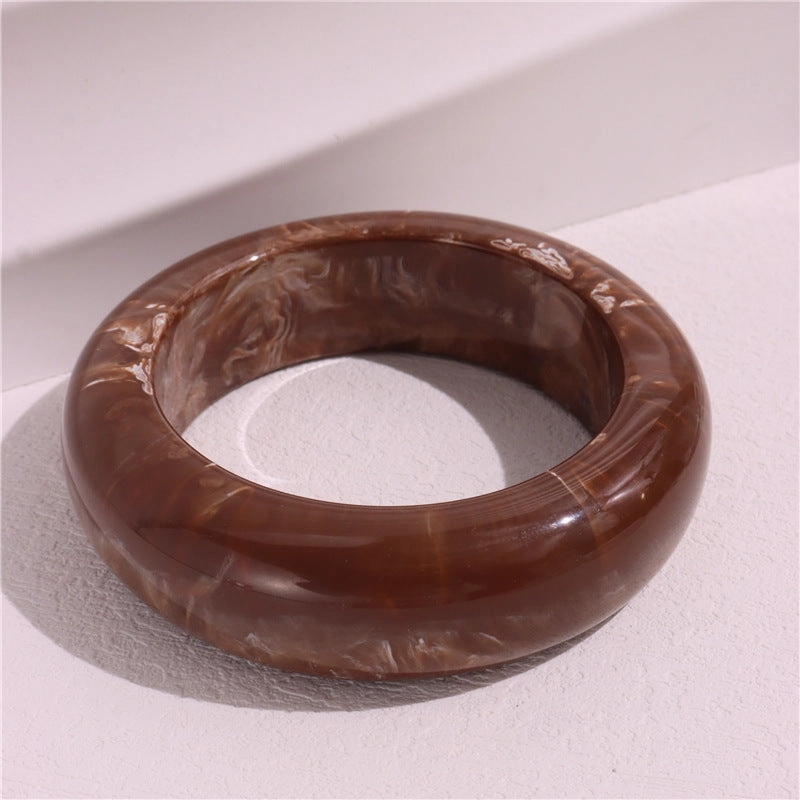 Wholesale Retro Geometric Round Smudged Transparent Bracelet