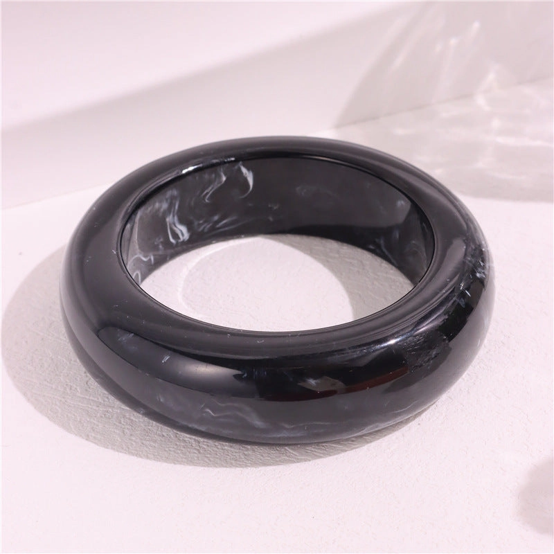 Wholesale Retro Geometric Round Smudged Transparent Bracelet