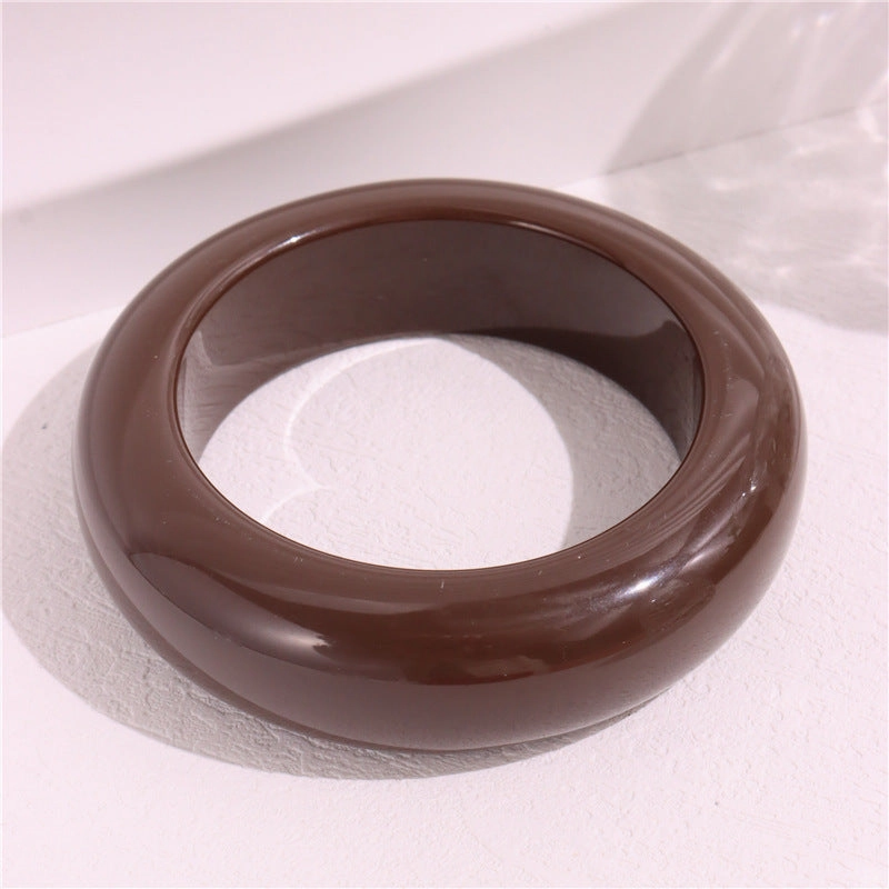Wholesale Retro Geometric Round Smudged Transparent Bracelet