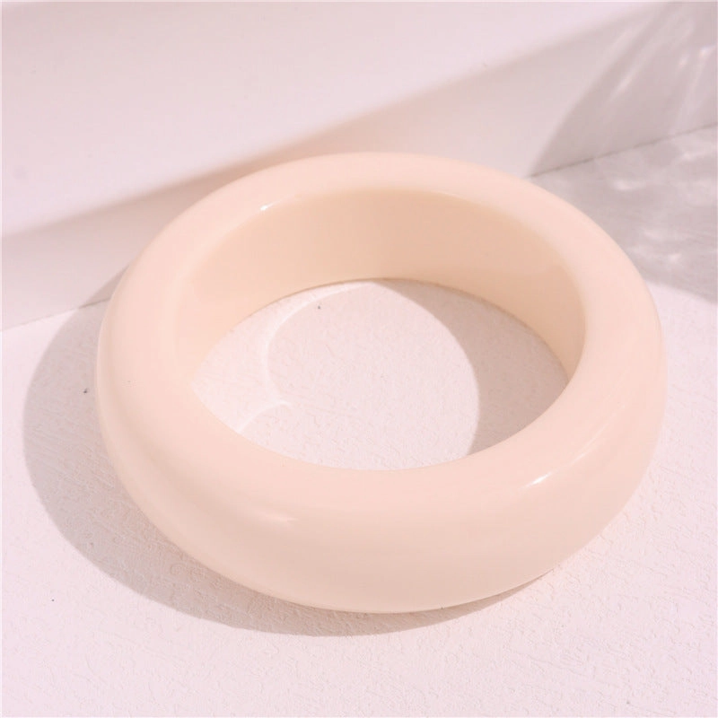 Wholesale Retro Geometric Round Smudged Transparent Bracelet