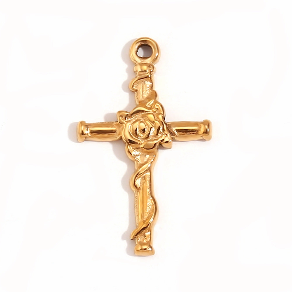 Wholesale Retro Geometric Stainless Steel 18K Gold Plated DIY Jewelry Accessories