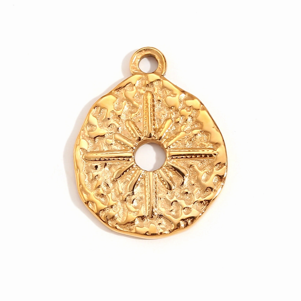 Wholesale Retro Geometric Stainless Steel 18K Gold Plated DIY Jewelry Accessories