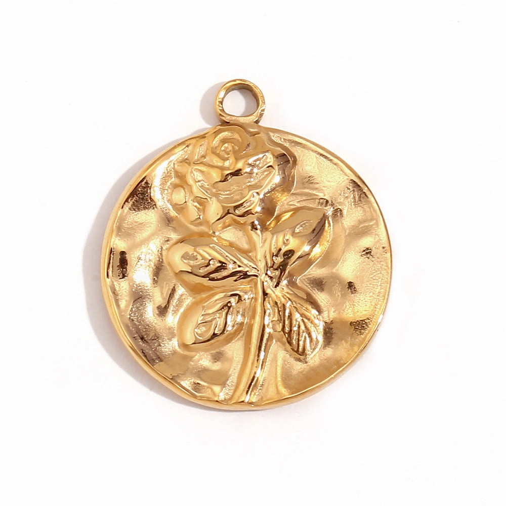 Wholesale Retro Geometric Stainless Steel 18K Gold Plated DIY Jewelry Accessories