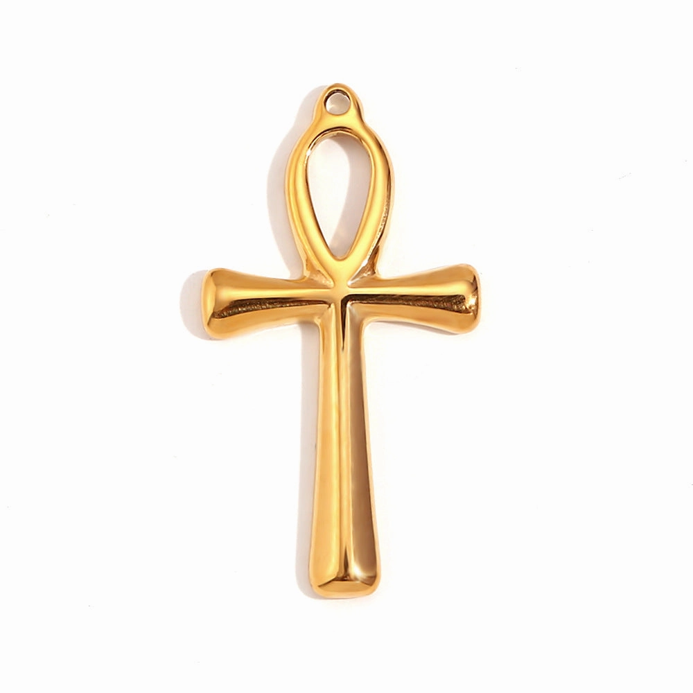Wholesale Retro Geometric Stainless Steel 18K Gold Plated DIY Jewelry Accessories