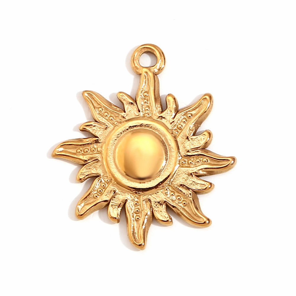 Wholesale Retro Geometric Stainless Steel 18K Gold Plated DIY Jewelry Accessories