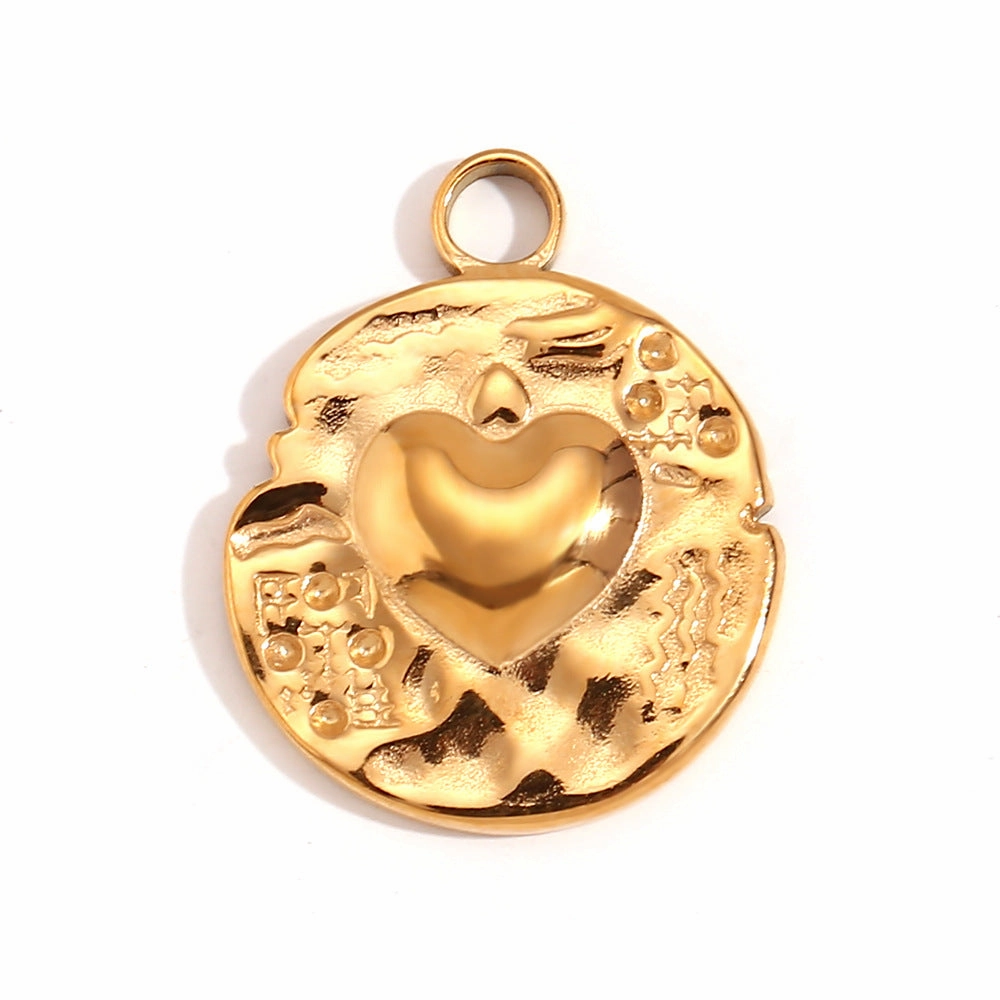Wholesale Retro Geometric Stainless Steel 18K Gold Plated DIY Jewelry Accessories