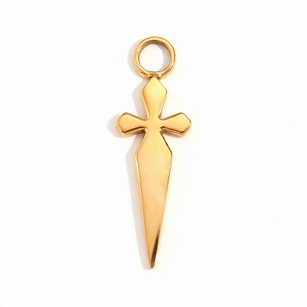 Wholesale Retro Geometric Stainless Steel 18K Gold Plated DIY Jewelry Accessories