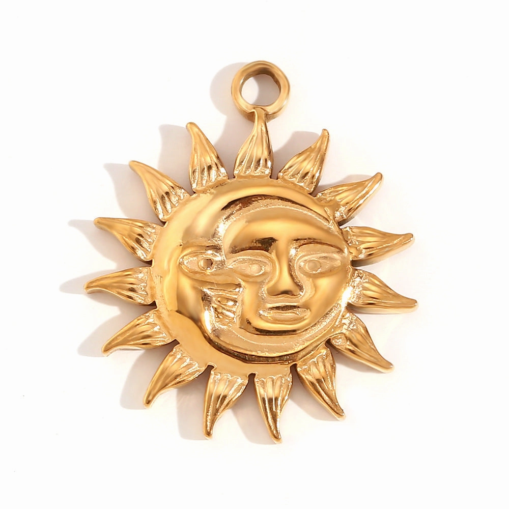 Wholesale Retro Geometric Stainless Steel 18K Gold Plated DIY Jewelry Accessories