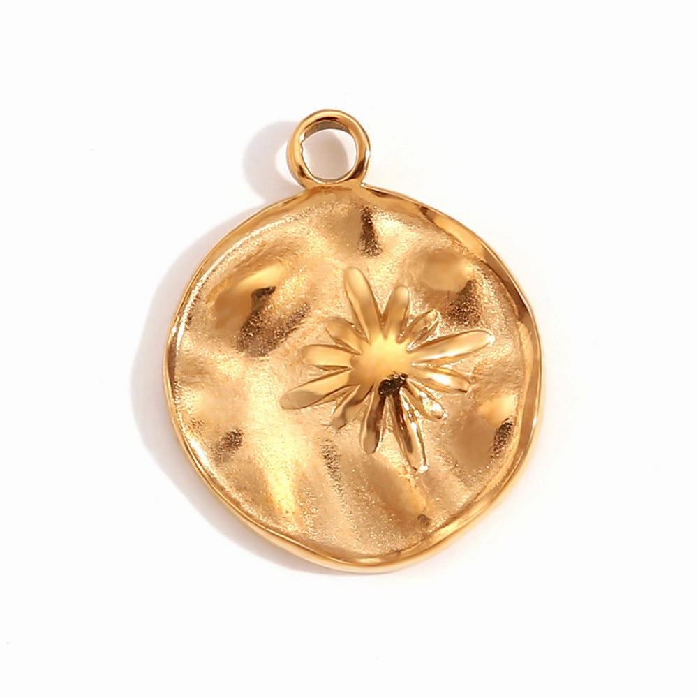 Wholesale Retro Geometric Stainless Steel 18K Gold Plated DIY Jewelry Accessories