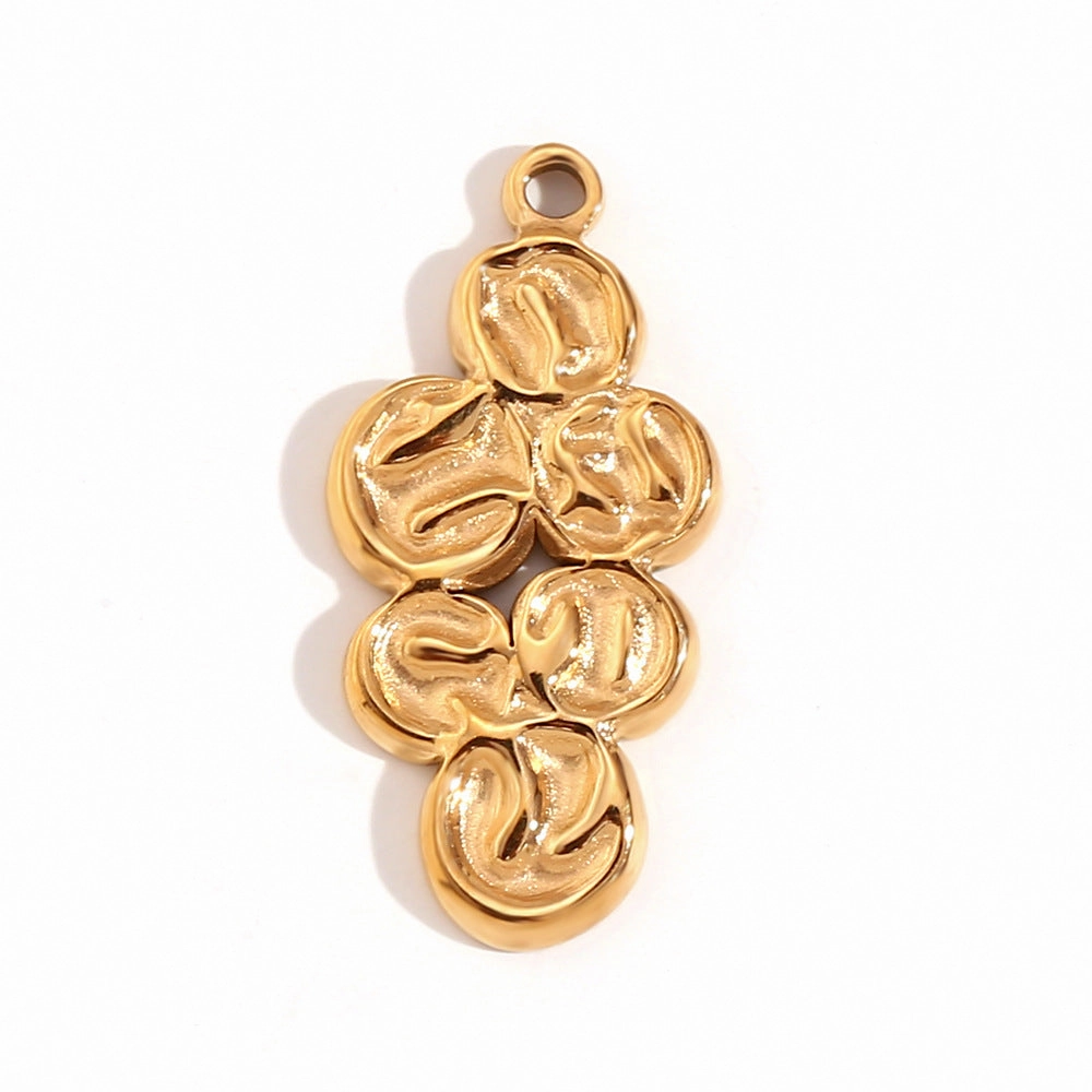 Wholesale Retro Geometric Stainless Steel 18K Gold Plated DIY Jewelry Accessories