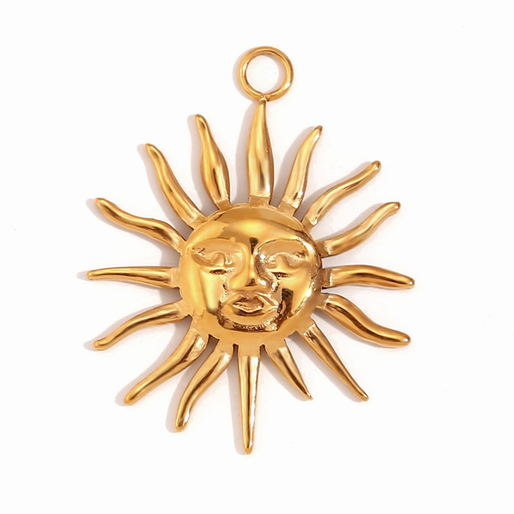 Wholesale Retro Geometric Stainless Steel 18K Gold Plated DIY Jewelry Accessories