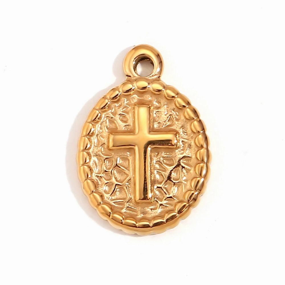 Wholesale Retro Geometric Stainless Steel 18K Gold Plated DIY Jewelry Accessories