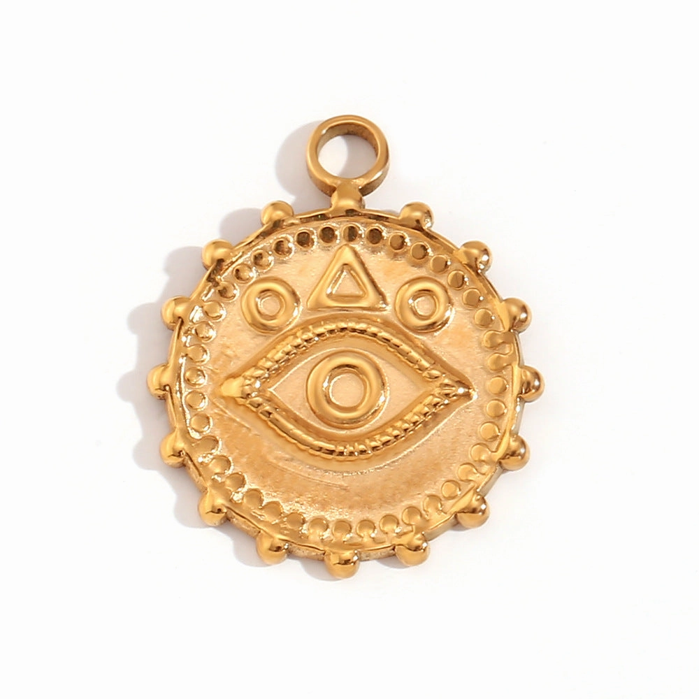 Wholesale Retro Geometric Stainless Steel 18K Gold Plated DIY Jewelry Accessories