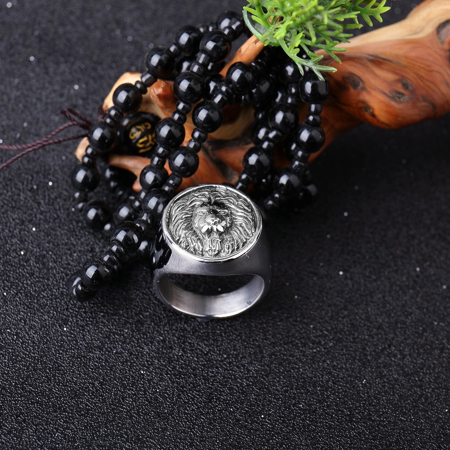 Wholesale Retro Lion's Head Stainless Steel Men's Ring