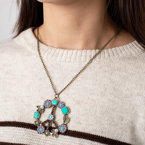 Wholesale Retro Personalized Jewelry Pearl Flower Necklace