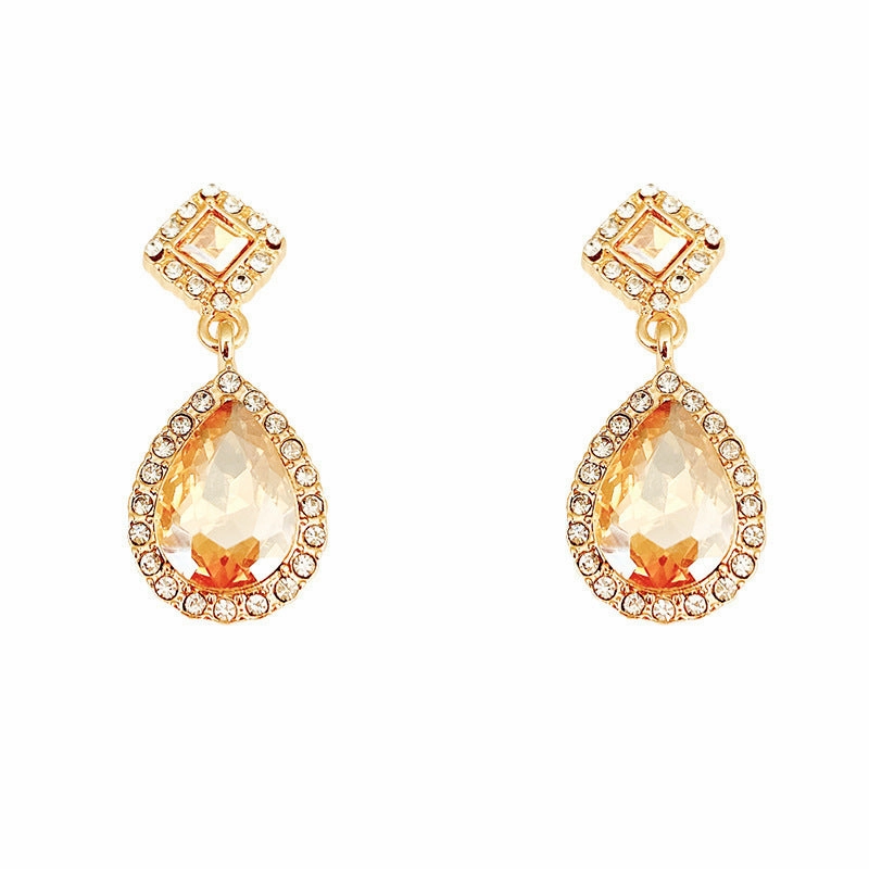 Wholesale Retro Zircon Drop Earrings Women's All-match Earrings