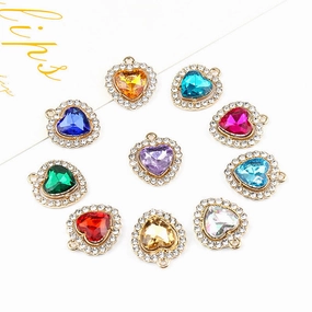 Wholesale Rhinestone Alloy Love Necklace Bracelet Pendant