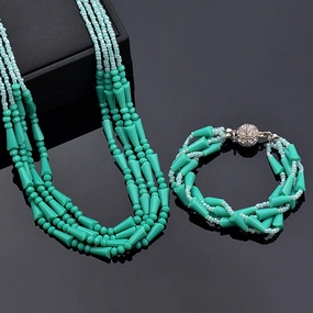 Wholesale Rhinestone Magnetic Clasp Multicolor Bar Crystal Beads Bracelet Necklace