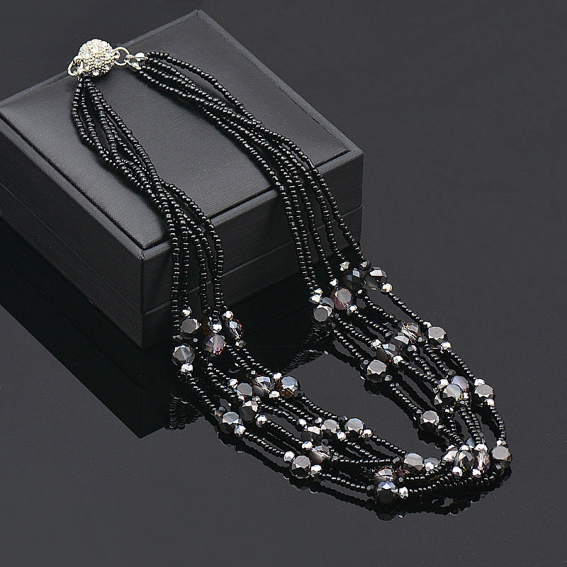Wholesale Rhinestone Magnetic Clasp Multicolor Crystal Beads Bracelet Necklace