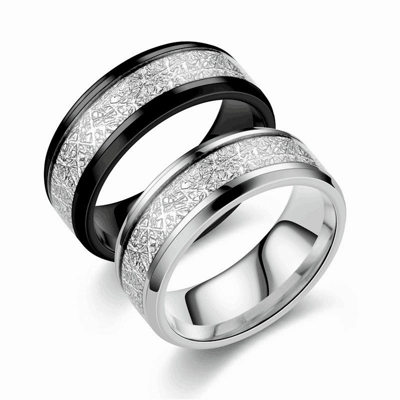 Wholesale Rime Pattern Men's Stainless & Titanium Rings