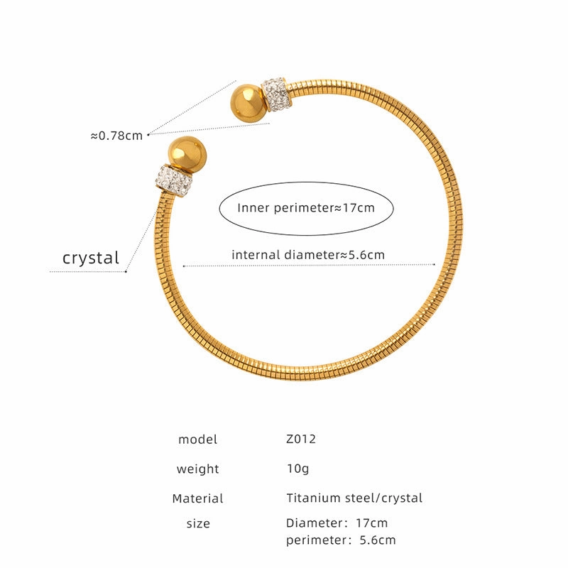 Wholesale Ring Light Luxury Colorless Titanium Steel Bracelet