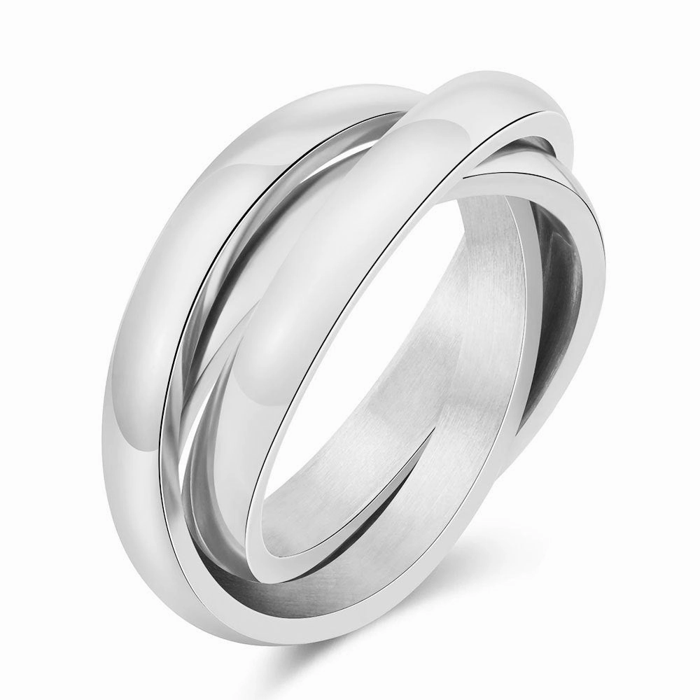Wholesale ring titanium steel three-ring three-color ring stainless steel confession Valentine's Day gift ring